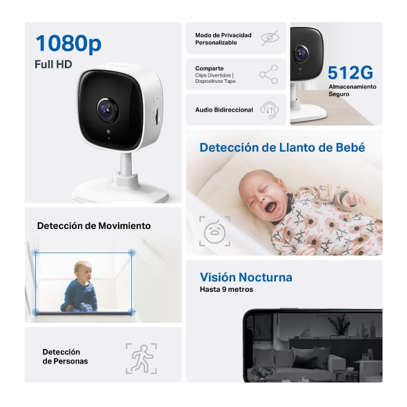 HOME SECURITY WI-FI CAMERA SPEC 3MP 2304X1296 2.4 GHZ